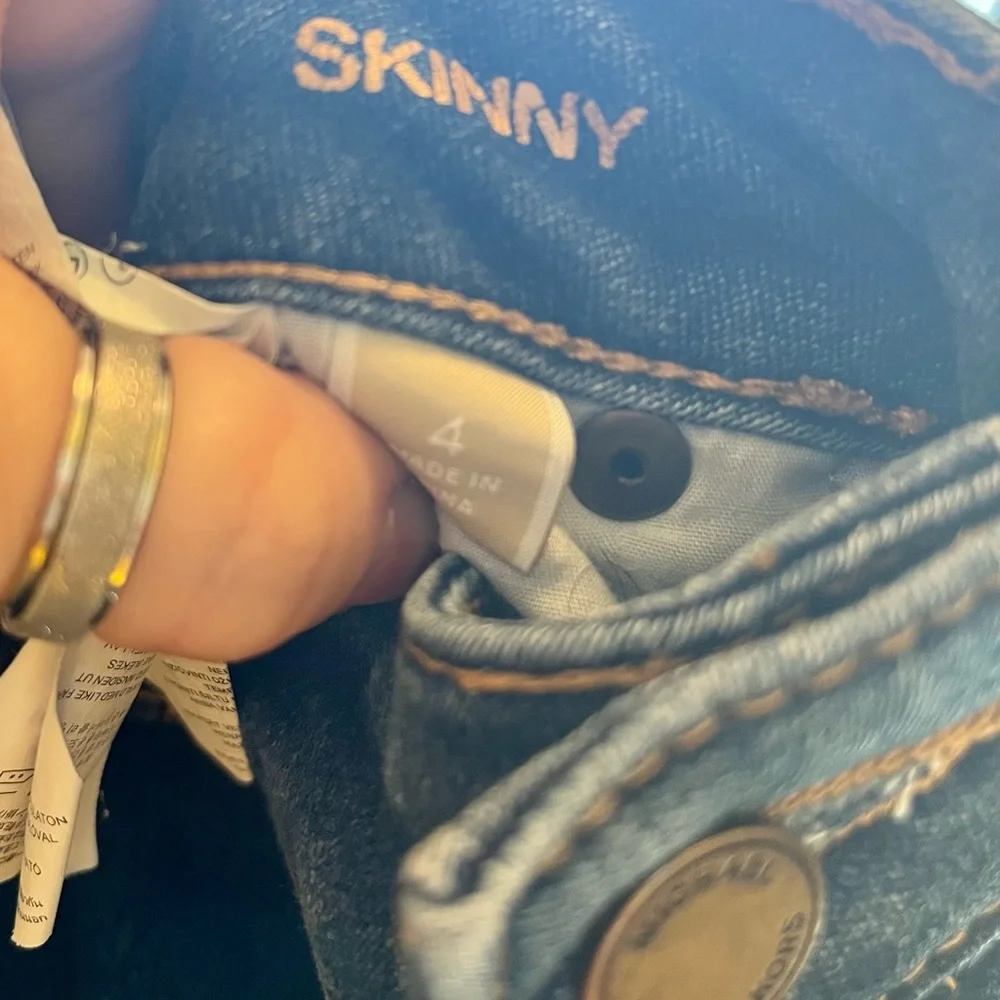 Michael Kors Skinny 5 pocket denim blue Jeans Size 4 cropped ankle length